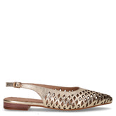 Slingback bassa in pelle oro | Boscaini Scarpe