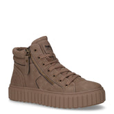 Sneaker in ecopelle con platform taupe | Boscaini Scarpe