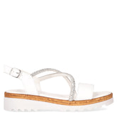 Sandalo con zeppa bianco | Boscaini Scarpe