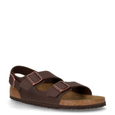 Milano sandalo in pelle marrone scuro - Sandali Uomo | Boscaini Scarpe