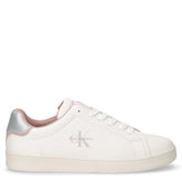 Sneaker in ecopelle bambina off white nude argento | Boscaini Scarpe