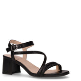 Sandalo in pelle con tacco nero - Sandali Con Tacco Donna | Boscaini Scarpe