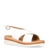 Sandalo con zeppa in pelle bianco | Boscaini Scarpe