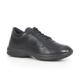 Stringata sportiva in pelle nero | Boscaini Scarpe