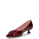 Décolleté a punta in ecopelle bordò vernice | Boscaini Scarpe