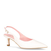 Décolletè slingback a punta in ecopelle bianco - DU SIMON | Boscaini Scarpe