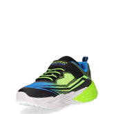 S Lights Flex Glow Ultra sneaker bambino in tessuto con luci nero blu lime | Boscaini Scarpe