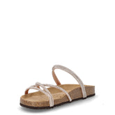 Brionia ciabatta in tessuto con strass rosa | Boscaini Scarpe