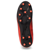 ATTACANTO II FG/AG JR scarpa da calcio in ecopelle con tacchetti nero rosso | Boscaini Scarpe