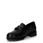 Mocassino in pelle con catena nero | Boscaini Scarpe