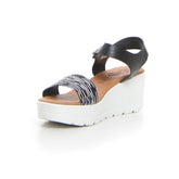 Sandalo con zeppa nero | Boscaini Scarpe