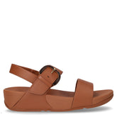 Sandalo con zeppa in pelle e gomma marrone | Boscaini Scarpe