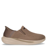 Slade Deacon sneaker slip on in tessuto beige taupe | Boscaini Scarpe