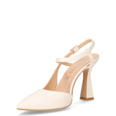 Sandalo con tacco in ecopelle burro | Boscaini Scarpe