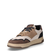 Sneaker in pelle marrone e beige | Boscaini Scarpe