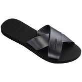 Aqua metallic ciabatta di gomma black - HAVAIANAS | Boscaini Scarpe