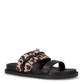 Ciabatta in ecopelle nero leopardato | Boscaini Scarpe