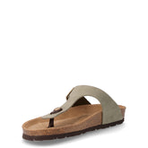 Sara ciabatta infradito in pelle salvia | Boscaini Scarpe