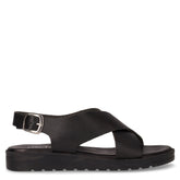 Sandalo in pelle nero | Boscaini Scarpe