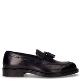 Mocassino in pelle con nappine blu | Boscaini Scarpe