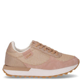 Evelyn 915 sneaker in ecopelle e tessuto nude | Boscaini Scarpe