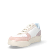 Sneaker in pelle bianco rosa azzurro | Boscaini Scarpe