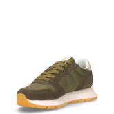 Ally Gold Silver sneaker in pelle e tessuto militare | Boscaini Scarpe