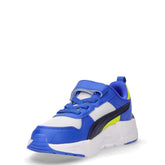 Trinity 2 sneaker in tessuto ed ecopelle bambino blu grigio giallo | Boscaini Scarpe