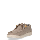 Stringata sportiva in tessuto beige | Boscaini Scarpe