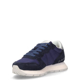 Ally Gold Silver sneaker in pelle e tessuto navy blu | Boscaini Scarpe