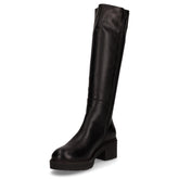 Stivale con tacco in pelle nero | Boscaini Scarpe