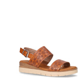 Sandalo in ecopelle con zeppa cammello | Boscaini Scarpe