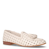 Ballerina con napine in pelle bianco | Boscaini Scarpe