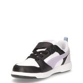 Rebound v6 Space Belle sneaker in ecopelle bambina nero bianco lilla | Boscaini Scarpe