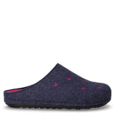 Pila ciabatta in tessuto con farfalle blu fuxia | Boscaini Scarpe