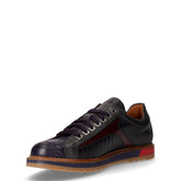 Scarpa sportiva in pelle blu | Boscaini Scarpe