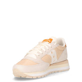 Jazz Triple sneaker in pelle e tessuto avorio crema | Boscaini Scarpe