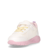 Sprintye sneaker bambina in tessuto ed ecopelle bianco rosa | Boscaini Scarpe