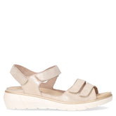 Sandalo con zeppa oro laminato | Boscaini Scarpe