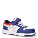 Rebound slam lo ac+inf sneaker in ecopelle bambino blu e bianco | Boscaini Scarpe