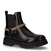 Stivaletto in ecopelle e tessuto bambina nero | Boscaini Scarpe