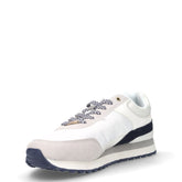 Sneaker in tessuto ed ecopelle bianco grigio blu | Boscaini Scarpe