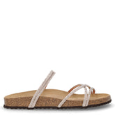 Brionia ciabatta in tessuto con strass rosa | Boscaini Scarpe