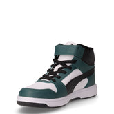 Rebound Slam sneaker in ecopelle bambino verde nero bianco | Boscaini Scarpe