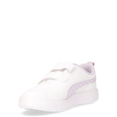 Courtflex V3 Dotty sneaker bambina in ecopelle bianco lilla | Boscaini Scarpe