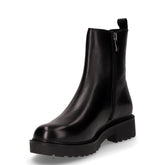 Stivaletto in pelle e tessuto con zip nero | Boscaini Scarpe