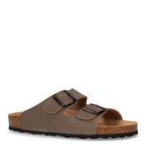 Ciabatta in pelle taupe velour | Boscaini Scarpe