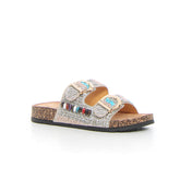 Ciabatta con applicazioni nude | Boscaini Scarpe