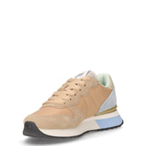 Stargirl Glitter Logo sneaker in pelle e tessuto beige | Boscaini Scarpe