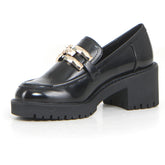 Mocassino con tacco black | Boscaini Scarpe